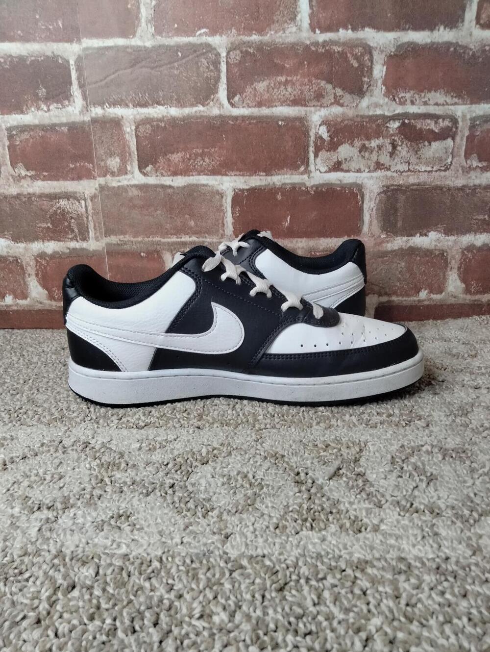 Nike Court Low Shoes Womens Size 9 Court Vision Leather Black White Basketball - Picture 5 of 9